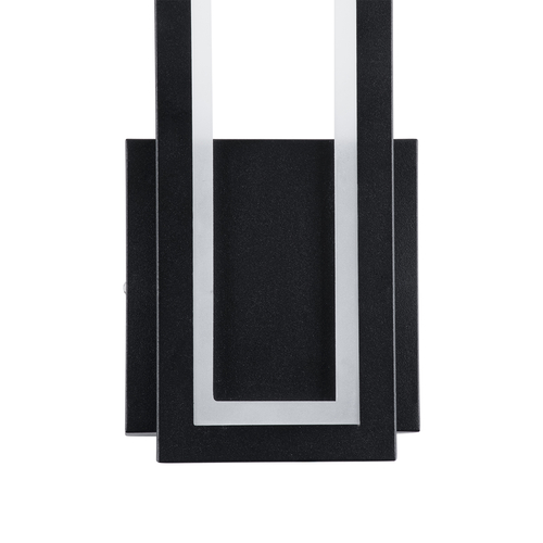 GloboStar® TIARA 61327 Φωτιστικό Τοίχου - Απλίκα Design LED CCT 12W 1440lm 360° AC 220-240V - Εναλλαγή Φωτισμού μέσω Διακόπτη On/Off All In One Ψυχρό 6000k+Φυσικό 4500k+Θερμό 2700k Μ12.5 x Π4 x Υ32cm - Μαύρο - 3 Years Warranty