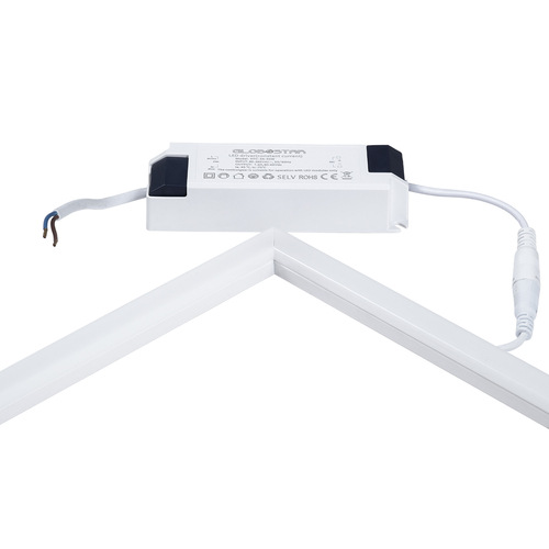 GloboStar® 60368 Χωνευτό LED Panel Linear Frameless Super Slim 60x60cm 48W 5760lm 120° CRI≥85Ra AC 220-240V IP44 Μ60 x Π60 x Υ1.5cm - Ψυχρό Λευκό 6000K - TÜV Certified Driver - 5 Years Warranty
