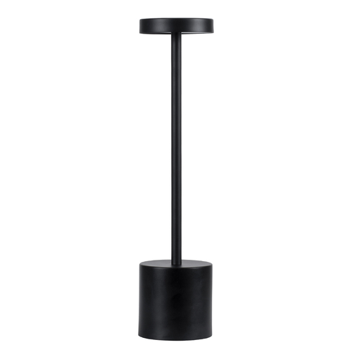 GloboStar® JOJO 76520 Μοντέρνο Επιτραπέζιο Φωτιστικό Πορτατίφ LED 1.5W 105lm 120° DC 5V Επαναφορτιζόμενο με Μπαταρία Li-ion 1800mAh - Διακόπτη Αφής με 3 Εναλλαγές Φωτισμού CCT Θερμό - Φυσικό - Ψυχρό 1500K - 4500K - 6000K Dimmable - D8 x H34cm - Μαύρο