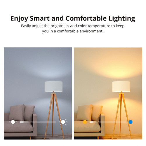 GloboStar® 80071 SONOFF B02-BL-A60 - LED BULB E27 A60 806lm 9W WiFi+Bluetooth CW (Cool White + Warm white) Dimming Smart Bulb 2700K-6500K