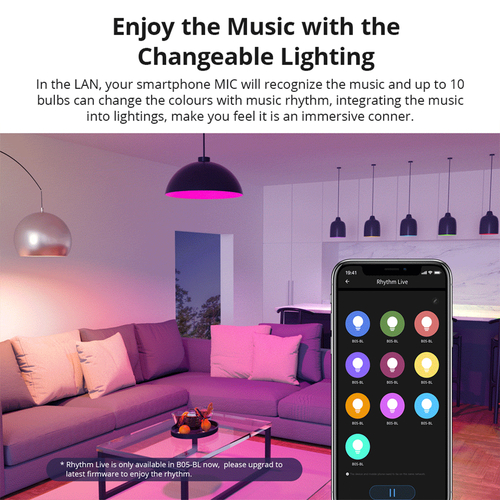 GloboStar® 80072 SONOFF B05-BL-A60 - LED BULB E27 A60 806lm 9W WiFi+Bluetooth RGBW (RED + Green + Blue + Cool White) Dimming Smart Bulb RGBW