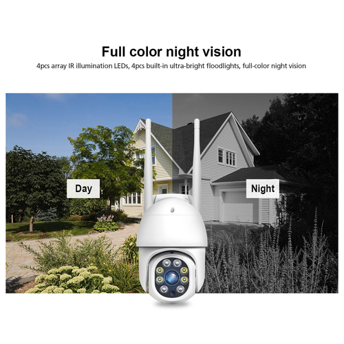 GloboStar® 86042 Ασύρματο Καταγραφικό με Οθόνη - 8 x Camera 2MP 1080P WiFi  360° Μοιρών - Αδιάβροχο IP66 - Νυχτερινή Όραση με LED IR - Διπλή Κατέυθυνση Ομιλίας - Ανιχνευτή Κίνησης - Νυχτερινή Λήψη - Λευκό