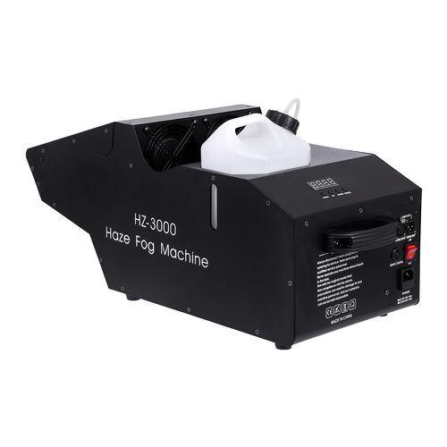 GloboStar® 51173 GRIFFIN Επαγγελματική Επιδαπέδια Μηχανή Haze Machine - Εφέ Ομίχλης-Νέφωσης 3000W AC 220V-240V DMX512 Display on Body & Ασύρματο Χειριστήριο - Μαύρο - L66 x W28.5 x H36cm