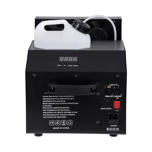 GloboStar® 51173 GRIFFIN Επαγγελματική Επιδαπέδια Μηχανή Haze Machine - Εφέ Ομίχλης-Νέφωσης 3000W AC 220V-240V DMX512 Display on Body & Ασύρματο Χειριστήριο - Μαύρο - L66 x W28.5 x H36cm