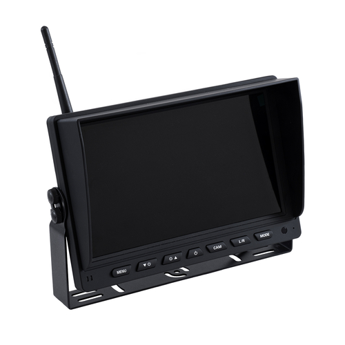GloboStar® 86069 Έγχρωμη Οθόνη 9 WiFi για Αυτοκινητο - Φορτηγό DC 12-24V - για Σύνδεση έως 4 WiFi Κάμερες 1080P HD Οπισθοπορείας - Μαύρο