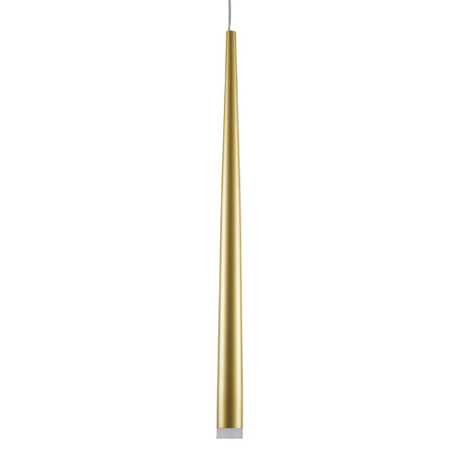 GloboStar® TEARS 61310 Κρεμαστό Φωτιστικό Οροφής Design LED CCT 3W 330lm 180° AC 220-240V - Εναλλαγή Φωτισμού μέσω Διακόπτη On/Off All In One Ψυχρό 6000k+Φυσικό 4500k+Θερμό 2700k Φ3.2 x Υ51.5cm - Χρυσό Βούρτσας - 3 Years Warranty