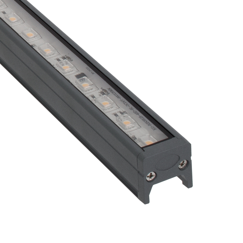 GloboStar® DIGI-BAR 90209 Ψηφιακή Μπάρα Φωτισμού Wall Washer Digital Pixel Facade Tuber Bar LED 12W 840lm 90° DC 24V Αδιάβροχο IP65 L100 x W3.2 x H3cm Θερμό Λευκό 2700K DMX512 - Ασημί με Διάφανο Κάλυμμα - 3 Years Warranty
