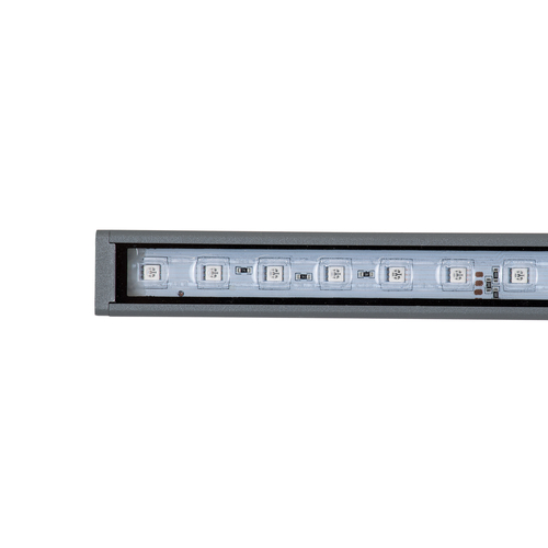 GloboStar® DIGI-BAR 90210 Ψηφιακή Μπάρα Φωτισμού Wall Washer Digital Pixel Facade Tuber Bar LED 12W 720lm 90° DC 24V Αδιάβροχο IP65 L100 x W3.2 x H3cm RGB DMX512 - Ασημί με Διάφανο Κάλυμμα - 3 Years Warranty