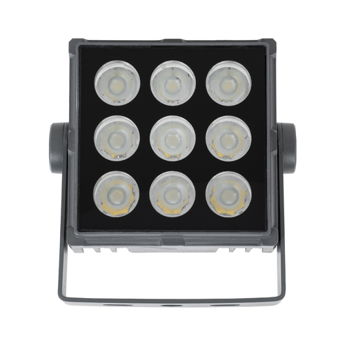 GloboStar® FLOOD-TINY 90369 Προβολέας Wall Washer για Φωτισμό Κτιρίων LED 27W 2565lm 3° DC 24V Αδιάβροχο IP65 L13.8 x W16.4 x H7cm Φυσικό Λευκό 4500K - Γκρι Ανθρακί - 3 Years Warranty