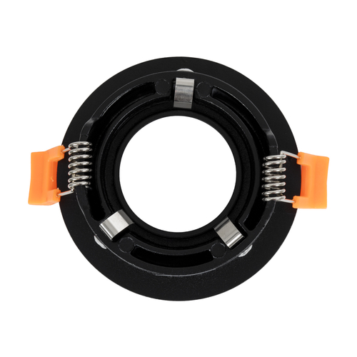 GloboStar® OMICRON 60631 Χωνευτό Στρόγγυλο Σποτ Οροφής για Λάμπα MR16/GU10 - IP20 - Χυτό Αλουμίνιο - Φ8.5 x Υ3cm - Μαύρο - 5 Years Warranty