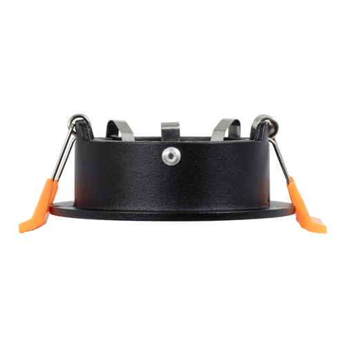 GloboStar® OMICRON 60631 Χωνευτό Στρόγγυλο Σποτ Οροφής για Λάμπα MR16/GU10 - IP20 - Χυτό Αλουμίνιο - Φ8.5 x Υ3cm - Μαύρο - 5 Years Warranty