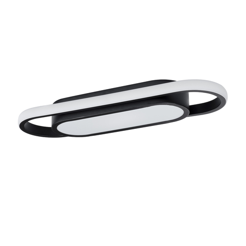 GloboStar® IGOR 61216 Φωτιστικό Οροφής Linear Design LED CCT 24W 2880lm 210° AC 220-240V - Εναλλαγή Φωτισμού μέσω Διακόπτη On/Off All In One Ψυχρό 6000k+Φυσικό 4500k+Θερμό 2700k Μ41 x Π13 x Υ4.5cm - Μαύρο - 3 Years Warranty