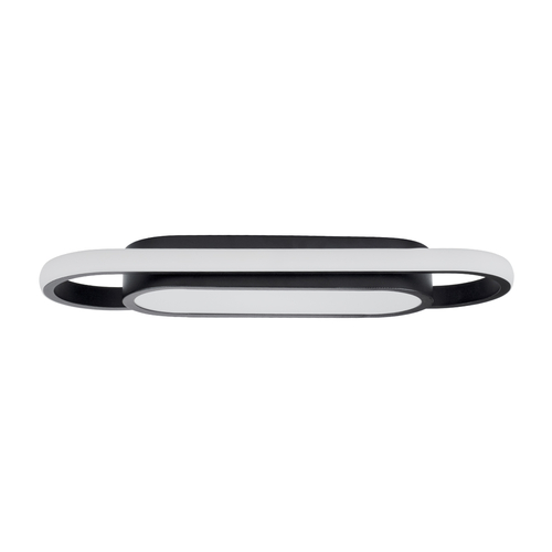 GloboStar® IGOR 61216 Φωτιστικό Οροφής Linear Design LED CCT 24W 2880lm 210° AC 220-240V - Εναλλαγή Φωτισμού μέσω Διακόπτη On/Off All In One Ψυχρό 6000k+Φυσικό 4500k+Θερμό 2700k Μ41 x Π13 x Υ4.5cm - Μαύρο - 3 Years Warranty