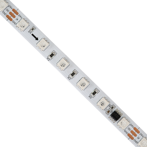 GLOBOSTAR® DIGIPRO 90596 Ψηφιακή Pixel Addressable Ταινία LED 14.4W/m 1152lm/m 120° DC 24V IP20 60 x SMD 5050 Chip/m 10 x Pixel/m Πολύχρωμο RGB Dimmable SPI/TTL Protocol IC WS2811/SM16703P - Μ500 x Π1 x Υ0.2cm - Ρολό 5 Μέτρων - 5 Χρόνια Εγγύηση
