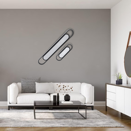GloboStar® IGOR 61216 Φωτιστικό Οροφής Linear Design LED CCT 24W 2880lm 210° AC 220-240V - Εναλλαγή Φωτισμού μέσω Διακόπτη On/Off All In One Ψυχρό 6000k+Φυσικό 4500k+Θερμό 2700k Μ41 x Π13 x Υ4.5cm - Μαύρο - 3 Years Warranty