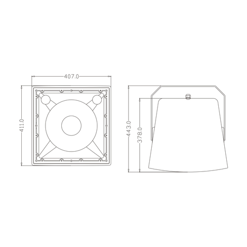 GloboStar® FDB LT212T 98009 Facilities Speaker - Παθητικό Ηχείο Εγκαταστάσεων Επιτοίχιο με Μετασχηματιστή 100V & 8Ω - 300W RMS (1200W Peak) - 1 x 12 Inches LF & 1 x 1 Inches HF - Αδιάβροχο IP56 - Λευκό - Μ40.7 x Π37.8 x Υ41cm