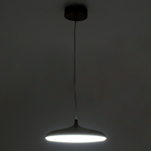GloboStar® BARON 61252 Κρεμαστή Πλαφονιέρα Οροφής LED CCT 12W 1440lm 120° AC 220-240V - Εναλλαγή Φωτισμού μέσω Διακόπτη On/Off All In One Ψυχρό 6000k+Φυσικό 4500k+Θερμό 2700k Φ25 x Υ8cm - Λευκό - 3 Years Warranty