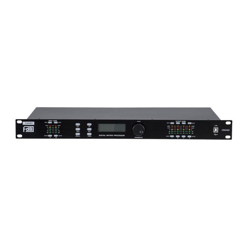 GloboStar® FDB US2403 98020 Audio Processor - Επαγγελματικός Επεξεργαστής Ήχου 2in & 4out - 32-bit DSP SHARC Processor - Frequency Response 20Hz-20Khz DR115DBu - AC 220V/50-60Hz - IP20 - Μαύρο - Μ48.2 x Π20.5 x Υ4.4cm