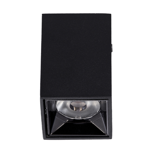 GloboStar® LUMINAR SUPERIOR 60321 Επιφανειακό LED Spot Downlight TrimLess 3W 405lm 36° AC 220-240V IP20 Μ4.2 x Π4.2 x Υ6.6cm - Μαύρο με Κάτοπτρο Χρωμίου - Θερμό Λευκό 2700K - Bridgelux High Lumen Chip Gen2 - TÜV Certified Driver - 5 Years Warranty
