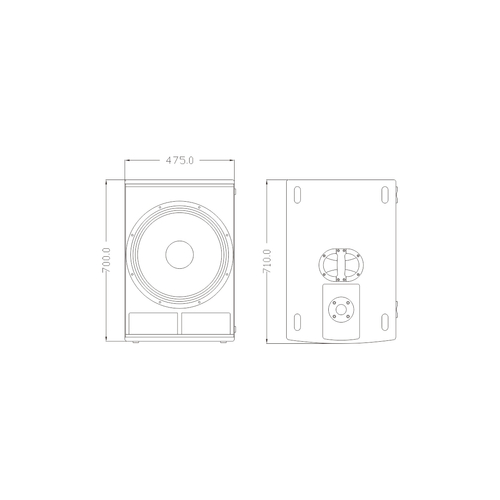 GloboStar® FDB K118BAS 98028 PA Speaker - Ενεργό Αυτοενισχυόμενο Subwoofer Column Επιδαπέδιο με Ψηφιακό Ενισχυτή SA2.68 AC 220V/50-60Hz - 600W RMS/4Ω + 600W RMS/4Ω (2400W Peak) - 1 x 18 Inches LF - IP20 - Μαύρο - Μ47.5 x Π71 x Υ70cm