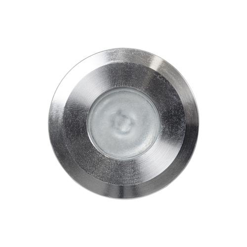 GLOBOSTAR® UNDERWATER-DANI 90410 Υποβρύχιο Χωνευτό Σποτ για Σιντριβάνια/Πισίνες LED 1W 90lm 5° DC 24V Αδιάβροχο IP68 Θερμό Λευκό 2700K Dimmable - Ανοξείδωτο Ατσάλι 304 - Φ3 x Υ5cm - 3 Χρόνια Εγγύηση
