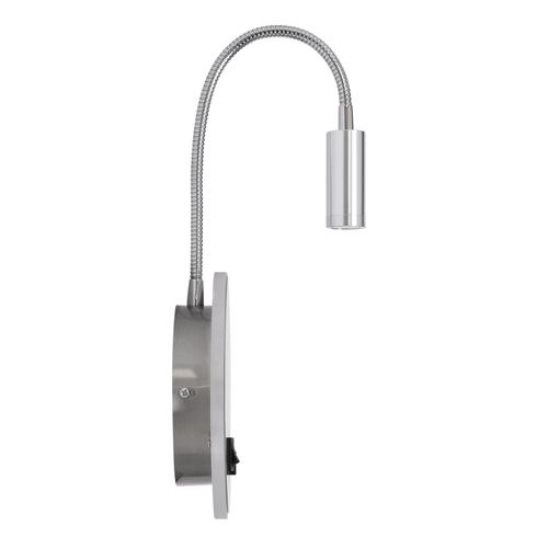 GloboStar® GOOSE 60884 Μοντέρνο Φωτιστικό Τοίχου - Απλίκα Ξενοδοχείου Bed Side LED 6W 600lm 36° & 360° AC 220-240V - Reading Light & 360° Κρυφός Φωτισμός - Φορτιστής USB 3A - Μ15.5 x Π15 x Υ30.5cm - Φυσικό Λευκό 4500K - Ασημί Νίκελ - 3 Xρόνια Εγγύηση