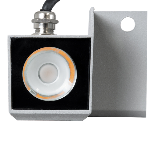 GloboStar® WALLLIGHT-DONA 90258 Φωτιστικό Γωνίας Τοίχου - Απλίκα LED 10W 850lm 10° AC 220-240V Αδιάβροχο IP66 Μ8.2 x Π8.2 x Υ6cm Αρχιτεκτονικό Πορτοκαλί 2200K - Γκρι - 3 Years Warranty