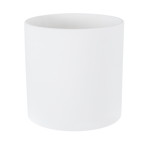 GloboStar® Artificial Garden KASOS 20445 Πήλινο Κεραμικό Κασπώ Γλάστρα - Flower Pot Λευκό με Χρυσό Φ20cm x Υ20cm