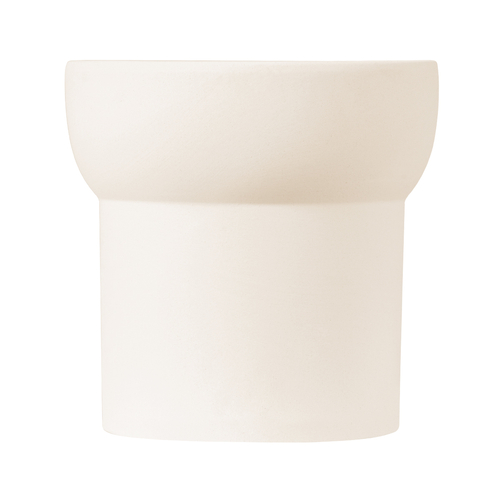 GloboStar® Artificial Garden MALLORCA 20449 Πήλινο Κεραμικό Κασπώ Γλάστρα - Flower Pot Μπεζ Φ14cm x Υ14cm