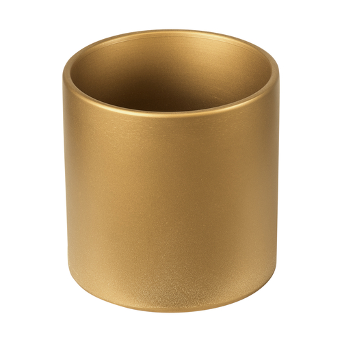 GloboStar® Artificial Garden CHANIA 20453 Πήλινο Κεραμικό Κασπώ Γλάστρα - Flower Pot Χρυσό Φ15cm x Υ15cm
