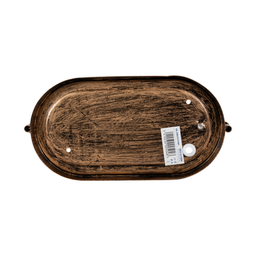 GloboStar® BOATLIGHT 61584 Vintage Industrial Φωτιστικό Τοίχου - Απλίκα - Καραβοχελώνα Εξωτερικού Χώρου Μονόφωτο 1 x E27 AC220-240V Αδιάβροχο IP65 - Σώμα Αλουμινίου & Tempered Glass - Μ21 x Π10.4 x Υ9cm - Αντικέ Μπρονζέ - Οβάλ - 5 Years Warranty