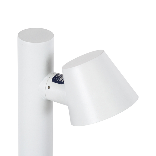 GloboStar® GARDENIA 60509 Φωτιστικό Κήπου - Πάρκου - Πλατείας - Κολωνάκι Αρχιτεκτονικού Φωτισμού Εξωτερικού Χώρου LED 7W 700lm 60° AC220-240V Αδιάβροχο IP65 - Σώμα Αλουμινίου & Tempered Glass - Μ15 x Π18 x Υ180cm - Θερμό Λευκό 2700K - Λευκό - Bridgelux Chip - 5 Years Warranty