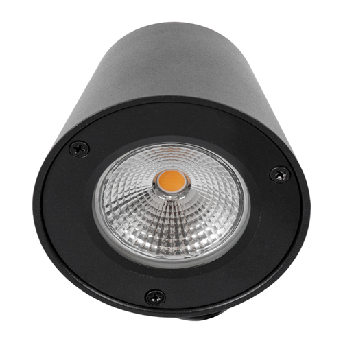 GloboStar® GARDENIA 60799 Φωτιστικό Τοίχου - Απλίκα Αρχιτεκτονικού Φωτισμού Εσωτερικού/Εξωτερικού Χώρου Up or Down LED 7W 700lm 60° AC220-240V Αδιάβροχο IP65 - Σώμα Αλουμινίου & Tempered Glass - Μ9.5 x Π13 x Υ7.7cm - Θερμό Λευκό 2700K - Μαύρο - Bridgelux Chip - 5 Years Warranty