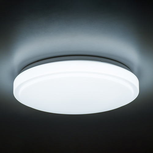 GloboStar® EMERGANO 60992 Πλαφονιέρα Οροφής LED 30W 3000lm 120° AC 220-240V με Ενσωματωμένο Σύστημα Emergency Li-ion 3450mAh/12.8Wh με Αυτονομία έως 3hrs - Αδιάβροχη IP54 Φ38 x Υ5.3cm Ψυχρό Λευκό 6000K - Λευκό - Bridgelux Chips - 3 Years Warranty
