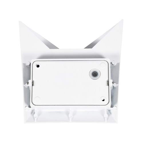 GloboStar® STEALTH 60521 Φωτιστικό Τοίχου - Απλίκα Αρχιτεκτονικού Φωτισμού Εσωτερικού/Εξωτερικού Χώρου Up or Down LED 10W 1100lm 60° AC220-240V Αδιάβροχο IP65 - Σώμα Αλουμινίου & Tempered Glass - Μ17 x Π17 x Υ7.5cm - Φυσικό Λευκό 4500K - Λευκό - Bridgelux Chip - 5 Years Warranty