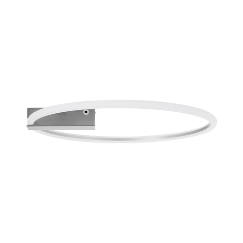 GloboStar® CINDERELLA 60983 Φωτιστικό Οροφής Δαχτυλίδι-Κύκλος LED CCT 30W 3360lm 360° AC 220-240V - Εναλλαγή Φωτισμού μέσω Τηλεχειριστηρίου All In One Ψυχρό 6000k+Φυσικό 4500k+Θερμό 2700k Dimmable Φ50cm - Χρώμιο Νικελ - 3 Years Warranty