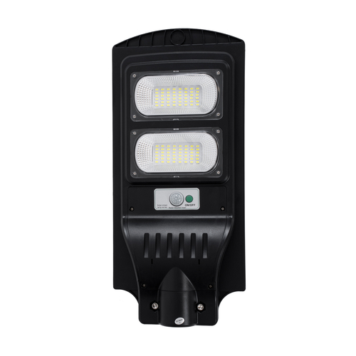 GloboStar® STREETA 85342 Professional LED Solar Street Light Αυτόνομο Ηλιακό Φωτιστικό Δρόμου 60W 600lm 96 x LED SMD 5730 με Ενσωματωμένο Φωτοβολταϊκό Panel 6V 9W & Επαναφορτιζόμενη Μπαταρία Li-ion 3.2V 9000mAh με Αισθητήρα Ημέρας-Νύχτας & PIR Αισθητήρα Κίνησης - Αδιάβροχο IP65 - Ψυχρό Λευκό 6000K - Μ22 x Π6 x Υ50cm - 2 Years Warranty