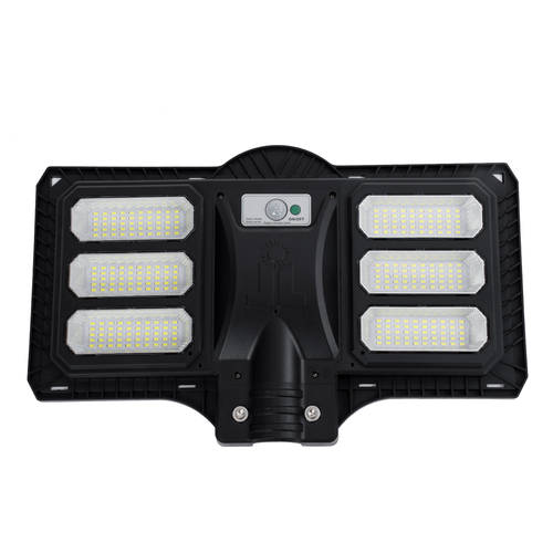 GloboStar® STREETO 85347 Professional LED Solar Street Light Αυτόνομο Ηλιακό Φωτιστικό Δρόμου 150W 1000lm 300 x LED SMD 5730 με Ενσωματωμένο Φωτοβολταϊκό Panel 6V 12W & Επαναφορτιζόμενη Μπαταρία Li-ion 3.2V 10000mAh με Αισθητήρα Ημέρας-Νύχτας & PIR Αισθητήρα Κίνησης - Αδιάβροχο IP65 - Ψυχρό Λευκό 6000K - Μ52 x Π5 x Υ13cm - 2 Years Warranty