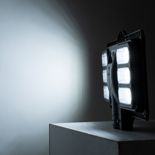 GloboStar® STREETO 85347 Professional LED Solar Street Light Αυτόνομο Ηλιακό Φωτιστικό Δρόμου 150W 1000lm 300 x LED SMD 5730 με Ενσωματωμένο Φωτοβολταϊκό Panel 6V 12W & Επαναφορτιζόμενη Μπαταρία Li-ion 3.2V 10000mAh με Αισθητήρα Ημέρας-Νύχτας & PIR Αισθητήρα Κίνησης - Αδιάβροχο IP65 - Ψυχρό Λευκό 6000K - Μ52 x Π5 x Υ13cm - 2 Years Warranty