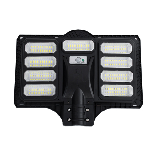 GloboStar® STREETO 85348 Professional LED Solar Street Light Αυτόνομο Ηλιακό Φωτιστικό Δρόμου 200W 1500lm 450 x LED SMD 5730 με Ενσωματωμένο Φωτοβολταϊκό Panel 6V 18W & Επαναφορτιζόμενη Μπαταρία Li-ion 3.2V 15000mAh με Αισθητήρα Ημέρας-Νύχτας & PIR Αισθητήρα Κίνησης - Αδιάβροχο IP65 - Ψυχρό Λευκό 6000K - Μ42 x Π6 x Υ54cm - 2 Years Warranty