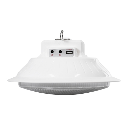 GloboStar® SOLAR-BULB 85350 Αυτόνομη Ηλιακή Κρεμαστή Λάμπα LED Giant Γλόμπος 100W 1000lm 140° 2 Λειτουργιών Ρεύματος με AC 220-240V μέσω USB Αντάπτορα ή με Φωτοβολταικό Panel 6V 12W & Επαναφορτιζόμενη Μπαταρία Li-ion 3.2V 5000mAh - Ενσωματωμένο USB 2.0 Charger Συσκευών DC5V 1000mA - IP54 - Εναλλαγή Φωτισμού μέσω Κουμπιού All In One Ψυχρό 6000k+Φυσικό 4500k+Θερμό 2700k Dimmable - Φ23 x Υ12cm - 2 Years Warranty