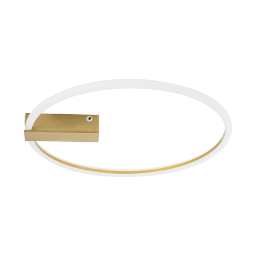 GloboStar® CINDERELLA 60982 Φωτιστικό Οροφής Δαχτυλίδι-Κύκλος LED CCT 30W 3360lm 360° AC 220-240V - Εναλλαγή Φωτισμού μέσω Τηλεχειριστηρίου All In One Ψυχρό 6000k+Φυσικό 4500k+Θερμό 2700k Dimmable Φ50cm - Χρυσό Βούρτσας - 3 Years Warranty