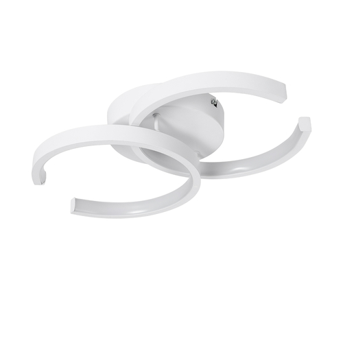 GloboStar® EVA 61068 Φωτιστικό Οροφής Design LED CCT 16W 1920lm 300° AC 220-240V - Εναλλαγή Φωτισμού μέσω Διακόπτη On/Off All In One Ψυχρό 6000k+Φυσικό 4500k+Θερμό 2700k Μ33 x Π21 x Υ7cm - Λευκό