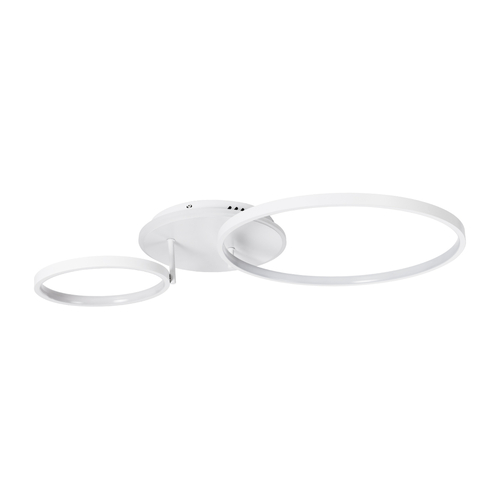 GloboStar® NEMESIS 61106 Φωτιστικό Οροφής Δαχτυλίδι-Κύκλος LED CCT 67W 7573lm 360° AC 220-240V - Εναλλαγή Φωτισμού μέσω Τηλεχειριστηρίου All In One Ψυχρό 6000k+Φυσικό 4500k+Θερμό 2700k Dimmable Φ25+45cm+BackLight - Λευκό - 3 Years Warranty