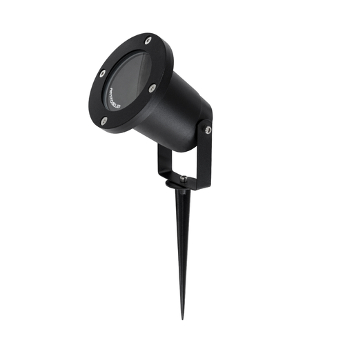 GloboStar® GARDELINI 61481 Καρφωτό Κινούμενο Φωτιστικό Σποτ Κήπου με Ντουί 1 x GU10 VDE Certified AC 220-240V Αδιάβροχο IP65 - Σώμα Αλουμινίου & Υψηλής Αντοχής Tempered Glass & Μ40cm VDE Καλώδιο Σύνδεσης - Φ10 x Υ30cm - Μαύρο - 5 Χρόνια Εγγύηση