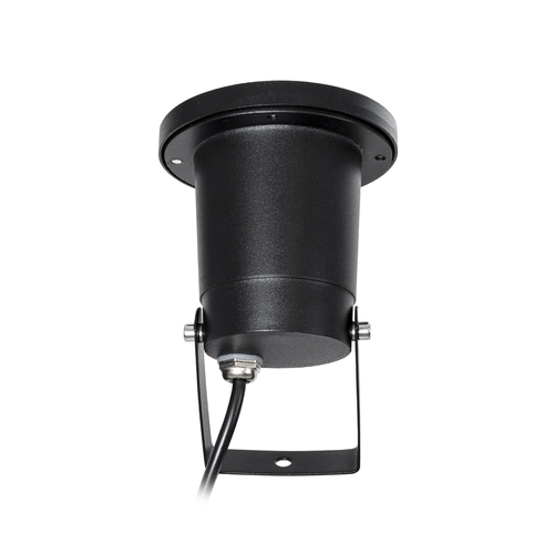 GloboStar® GARDELINI 61481 Καρφωτό Κινούμενο Φωτιστικό Σποτ Κήπου με Ντουί 1 x GU10 VDE Certified AC 220-240V Αδιάβροχο IP65 - Σώμα Αλουμινίου & Υψηλής Αντοχής Tempered Glass & Μ40cm VDE Καλώδιο Σύνδεσης - Φ10 x Υ30cm - Μαύρο - 5 Χρόνια Εγγύηση