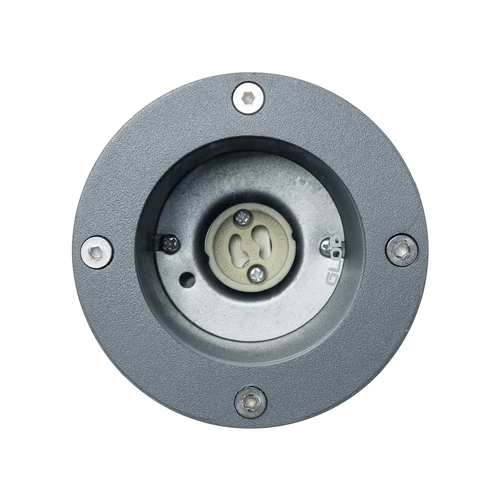 GloboStar® GARDELINI 61482 Καρφωτό Κινούμενο Φωτιστικό Σποτ Κήπου με Ντουί 1 x GU10 VDE Certified AC 220-240V Αδιάβροχο IP65 - Σώμα Αλουμινίου & Υψηλής Αντοχής Tempered Glass & Μ40cm VDE Καλώδιο Σύνδεσης - Φ10 x Υ30cm - Γκρι Ανθρακί - 5 Χρόνια Εγγύηση