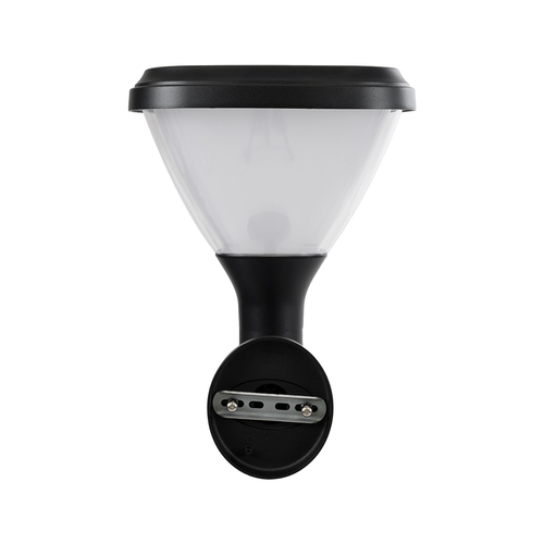 GloboStar® NATURE 90526 Αυτόνομο Ηλιακό Φωτιστικό Κήπου - Απλίκα Αρχιτεκτονικού Φωτισμού Εξωτερικού Χώρου LED 10W 330lm 120° με Ενσωματωμένο Φωτοβολταϊκό Panel 6V 2W & Επαναφορτιζόμενη Μπαταρία Li-ion 3.2V 1800mAh με Αισθητήρα Ημέρας-Νύχτας - Αδιάβροχο IP65 - Σώμα Αλουμινίου & ABS - Μ26 x Π29 x Υ36cm - Ψυχρό Λευκό 6000K - Μαύρο - 2 Χρόνια Εγγύηση