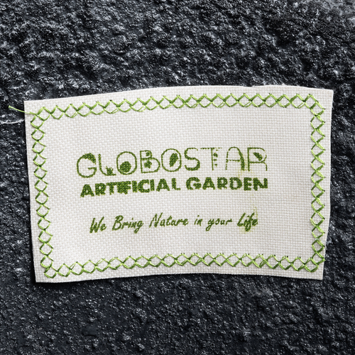 GloboStar® Artificial Garden CHLOE 20708 Επιδαπέδιο Πολυεστερικό Τσιμεντένιο Κασπώ Γλάστρα - Flower Pot Μαύρο Μ60 x Π55 x Υ43cm