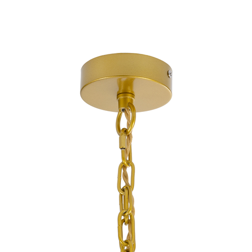 GloboStar® MISSOULA 02085 Boho Κρεμαστό Φωτιστικό Σχοινί Μονόφωτο 1 x E27 IP20 Μπλε & Μαύρο Ύφασμα με Χρυσό Μέταλλο - Μ30 x Π30 x Υ40cm